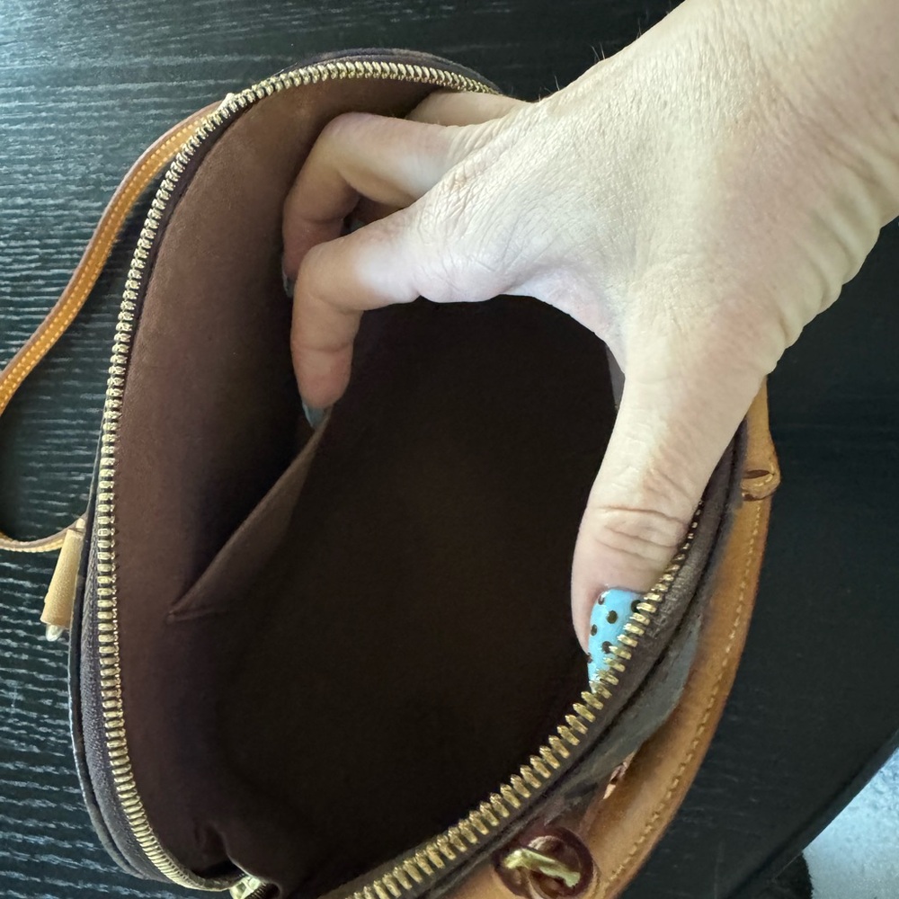 Louis Vuitton Monogram Mini Alma Satchel in Brown and Tan - Picture 6 of 9